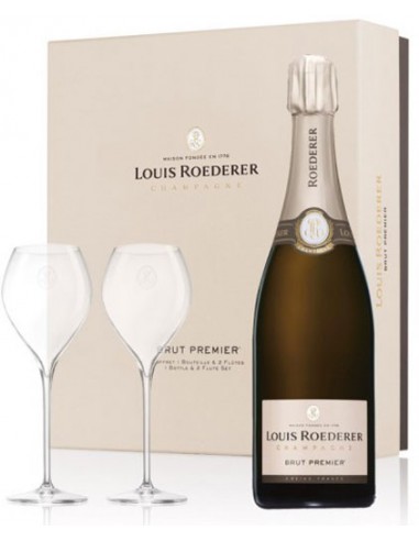 Coffret Brut Premier + 2 Coupes - Louis Roederer - Chai N°5