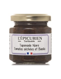 Tartinables Tapenade Noire Tomates séchées et Basilic 100g - L'Epicurien - Chai N°5
