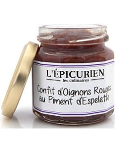 Tartinables Confit d'Oignons Rouges au Piment d'Espelette 115g - L'Epicurien - Chai N°5