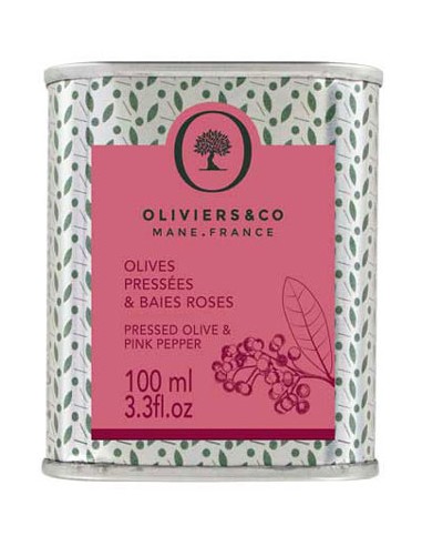 Huile d'Olives Pressées & Baies Roses 100 ml - Oliviers & Co - Chai N°5