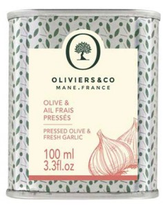Huile d'Olive & Ail Frais Pressés 100 ml - Oliviers & Co - Chai N°5