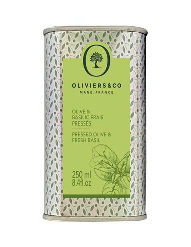 Huile d'Olive & Basilic Frais Pressés 250 ml - Oliviers & Co - Chai N°5