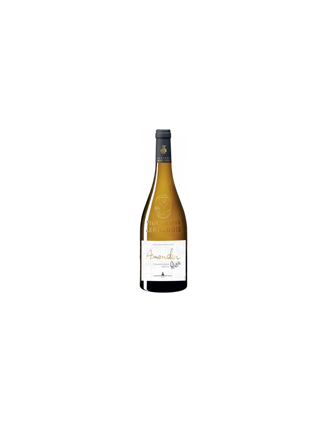 La Nuit Tous Les Chats Sont Gris Vin Leclerc Vin Chardonnay Terre d'Amandier 2021 - Les Vignerons Ardéchois - Chai N°5