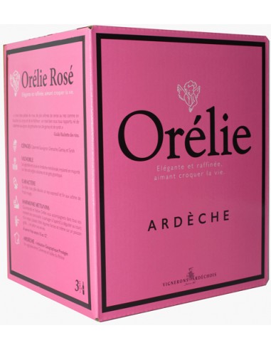 Vin Cubi Orélie Rosé 3 L - Les Vignerons Ardéchois - Chai N°5