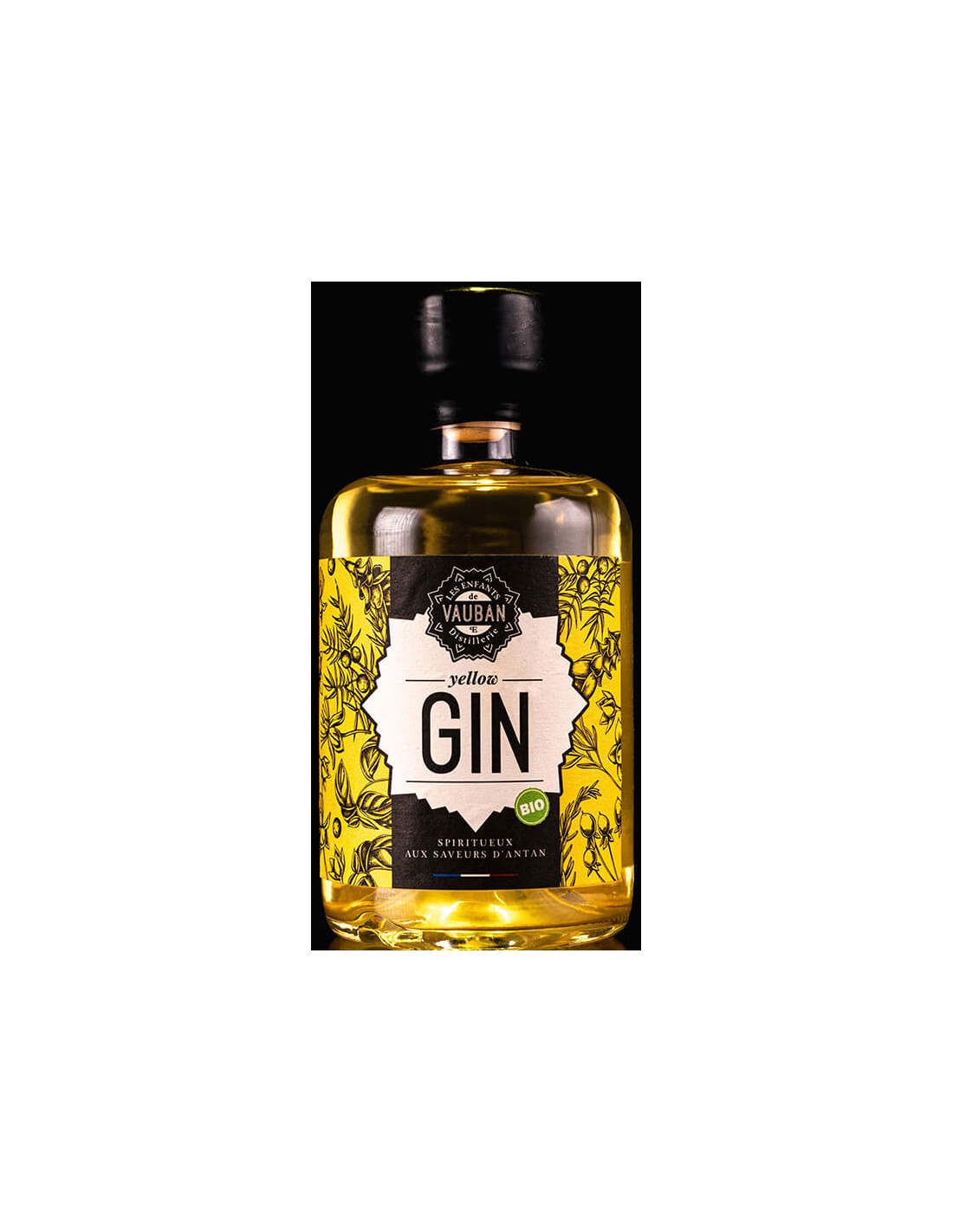 Yeloow Gin Bio 50 cl 40° de la Distillierie des Enfants de Vauban
