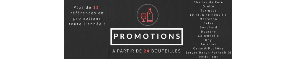 Promotions en Volume (Vins, Champagnes, Bulles) ! A partir de 24 bouteilles - Chai N°5